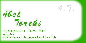 abel toreki business card